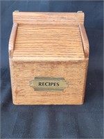 Vintage Wooden Recipe Box