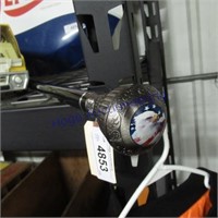 Walking cane w/ eagle picture on knob