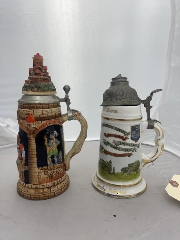 2 German Beer Steins