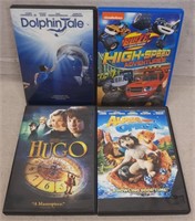 C12) 4 DVDs Movies Kids Family Hugo Dolphin Tale