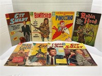 LOT OF 8 ASSORTED DELL COMICS - BEWITCHED, GET