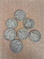 7 mercury dimes