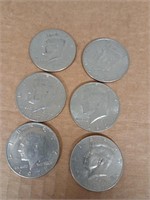 6 kennedy half dollars