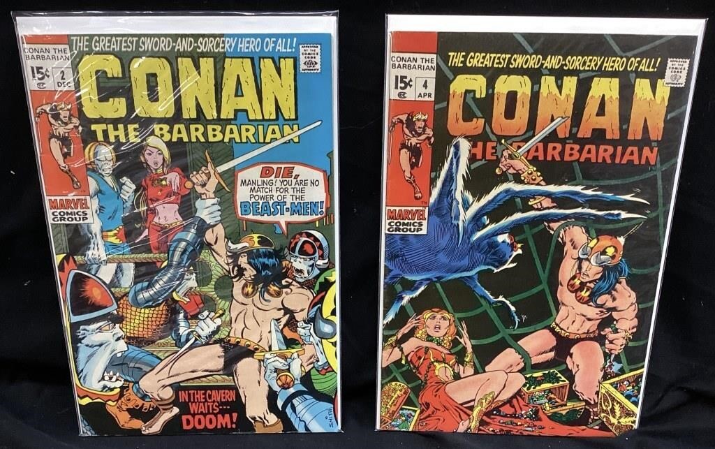 (2) MARVEL CONAN THE BARBARIAN COMICS #2 & #4