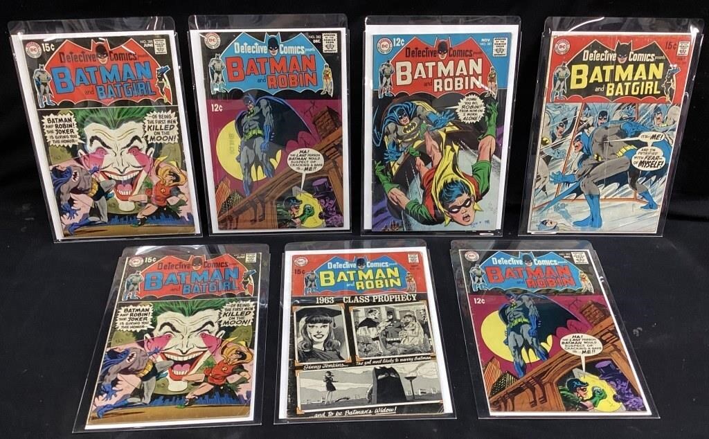 (7) DC BATMAN & ROBIN COMICS #381, #382, #388,