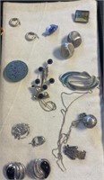 Sterling Pins etc Tray Lot