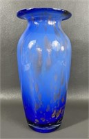 Vintage Cobalt Blue Hand Blown Vase