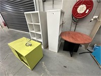 2 Storage Cabinets, 1.2m Circular Table, Cabinet