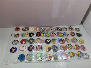 Vintage Collectors Pogs with Metal Slammers