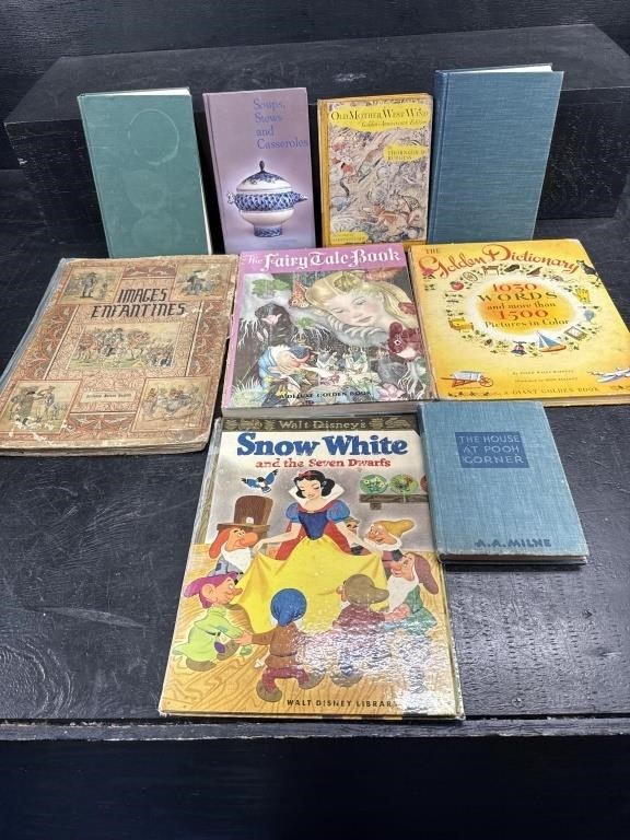 LOT OF 9 ANTIQUE AND CHILDRENS BOOKS