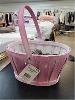 Pink wood chip basket