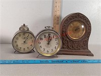 3 vintage clocks