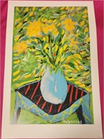 11 - TONY CURTIS "JANET'S FLOWERS" ART W/ COA (A11
