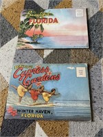 E2) Vintage souvenir  postcard folders Florida