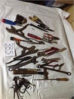 CRESCENT WRENCHES, TAPE MEASURE, ETC.