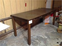 6' TABLE WITH 2 DRAWERS