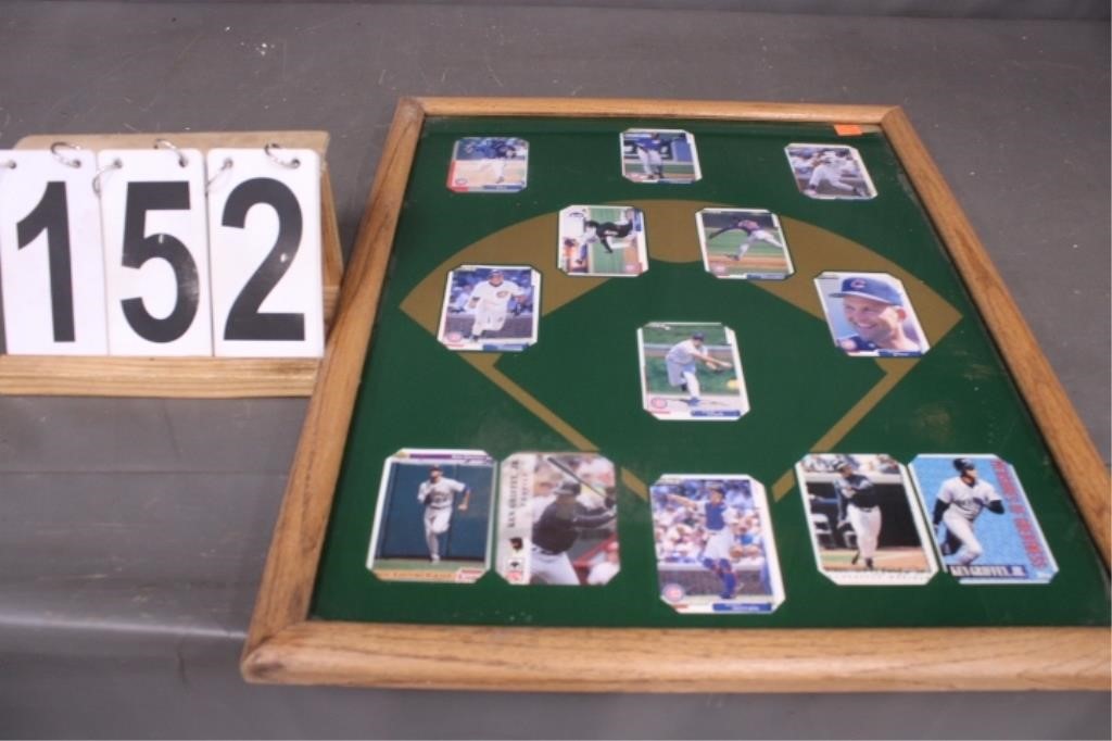 Baseball Cards In Frame 21.5" X 17.5