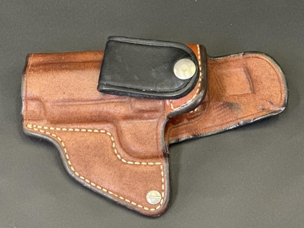 Andrew’s Leather Holster Brown with Tan Stitches