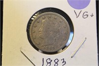1883 Liberty Head V-Nickel Without Cents