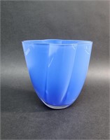 ROYAL COPENHAGEN LIGHT BLUE CRYSTAL VASE