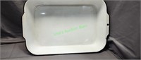 White and Black enamel  9 x 13 casserole pan