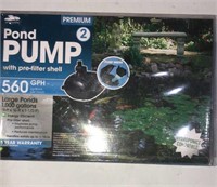 Pond pump, 560 gallons per hour, not tested