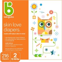Babyganics Size 2 Diapers (12-18 lbs) 216 Count