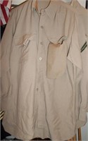 Vtg Military Shirt & Garrison Dress Cap