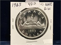 1963 Can Silver Dollar   MS63