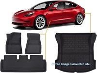 Fits Tesla Model 3 Floor Mats Complete Set All Wea