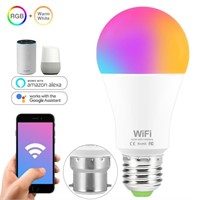 15W WiFi Smart Light Bulb B22 E27 RGB Lamp Work wi