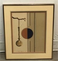 Framed Abstract Print Signed by Randy Rinkin