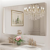 *LOAAO 60X36 Inch Brushed Nickel Bathroom Mirror,