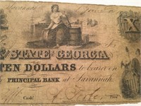 Fantastic Original Civil War GA Bank Note