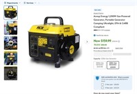 E9842  Aceup Energy 1,200W Gas-Powered Generator