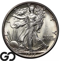 1937 Walking Liberty Half Dollar, Solid Gem BU++