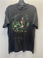 Vintage 1986 3D Emblem Nude Woman Dragon Shirt