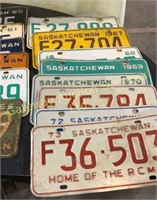 Collectable Saskatchewan License Plates 1955-1973