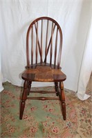 20c Reproduction Maple Windsor Chair w/ Rush Seat.