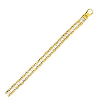 14k Two-tone Gold S Style Links Men's Bracelet