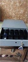 Metal cash drawer with keys