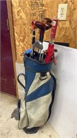 Austad golf bag and MacGregor clubs