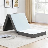 POHARE 4 inch Folding Mattress Single, Memory Foam