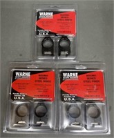 3 - Sets Warne 1" Scope Rings