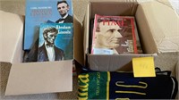 Abraham Lincoln Books - 2 Box lot- & beach towel