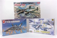 Lot of Three Model Airplane Kits