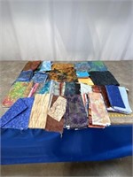 Assortment of higher end fabric with