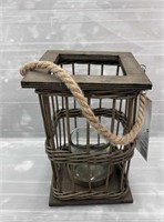 Hampton Bay 10.5 in. Woven Lantern