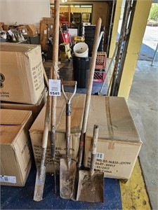 5 Various Shovels and Pitch Fork