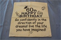 60th Birthday Cushion Cover